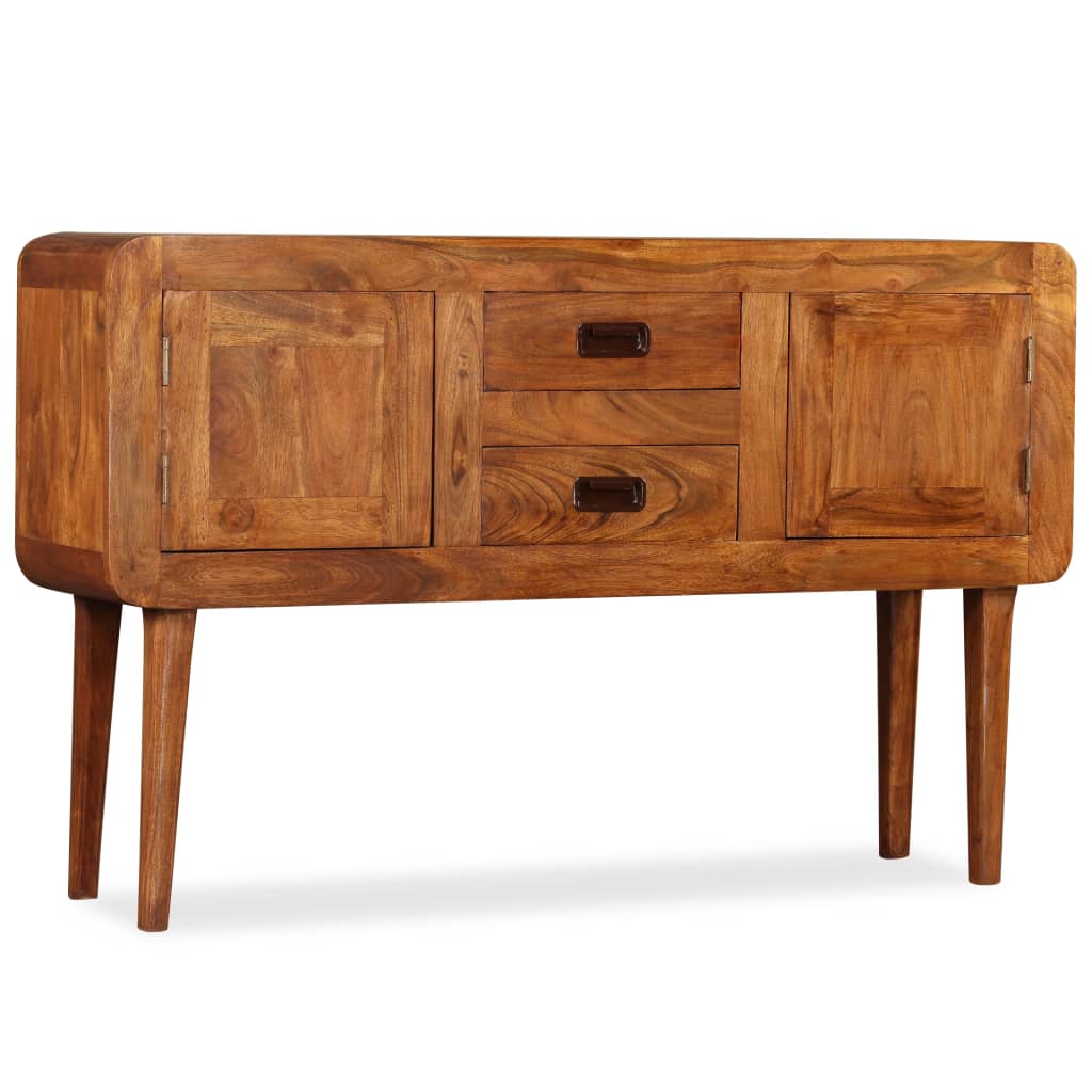 Credenza in Legno Massello con Finitura Ambra 120x30x75 cm