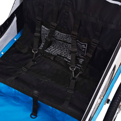 Rimorchio per Bici Grigio e Nero 30 kg