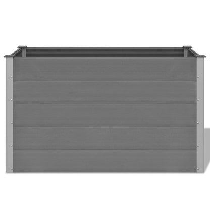 Letto Rialzato da Giardino in WPC 150x50x91 cm Grigio
