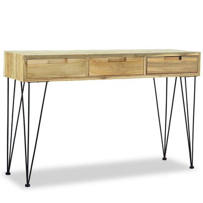 Tavolo Consolle 120x35x76 cm in Legno Massello di Teak