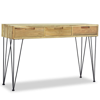 Tavolo Consolle 120x35x76 cm in Legno Massello di Teak