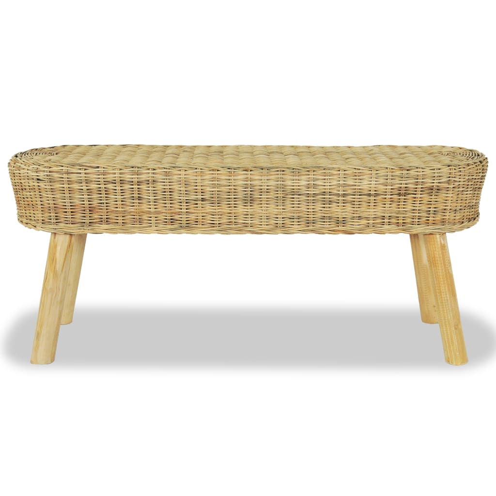 Panca da Ingresso 110x35x45 cm in Rattan Naturale