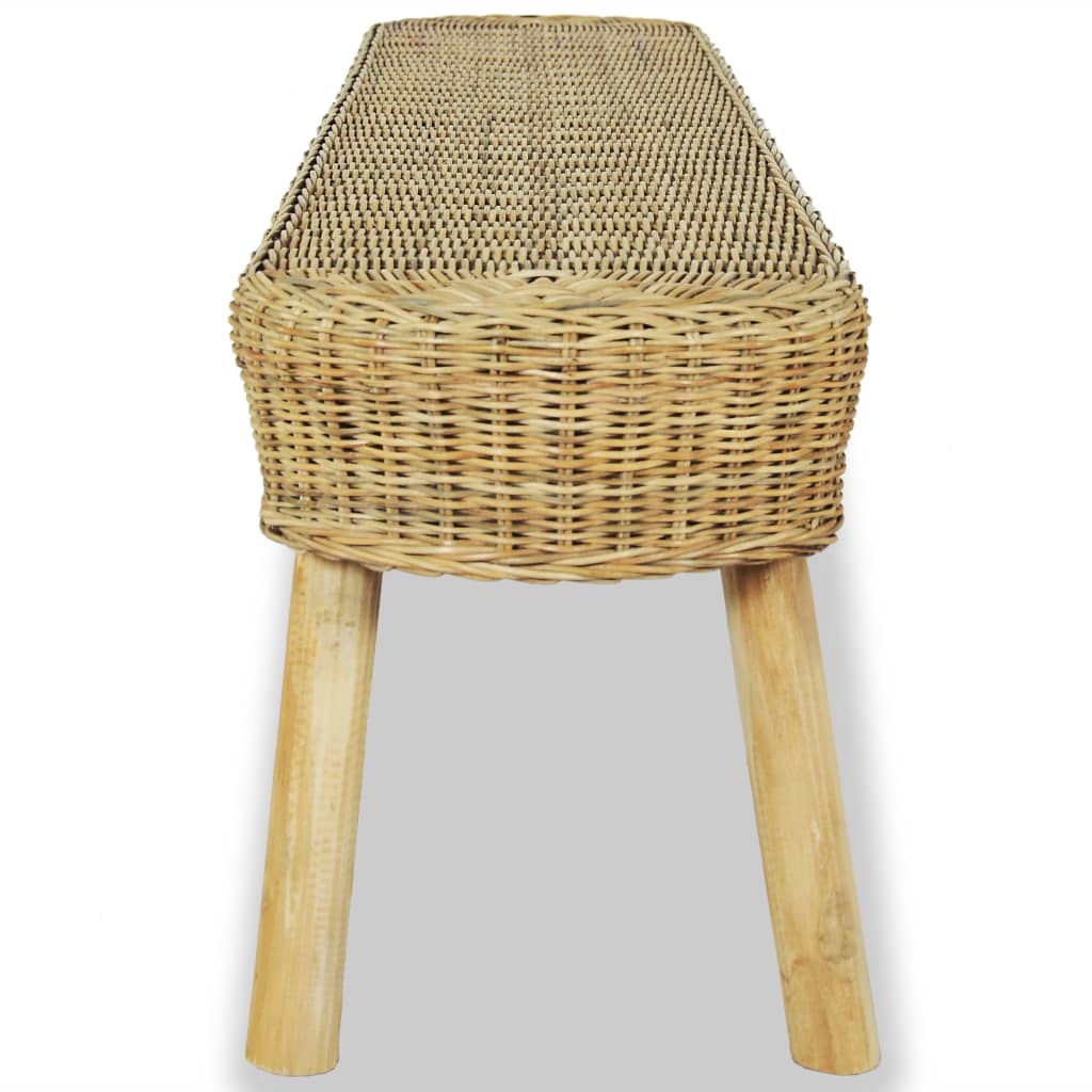 Panca da Ingresso 110x35x45 cm in Rattan Naturale