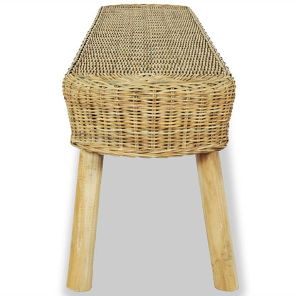 Panca da Ingresso 110x35x45 cm in Rattan Naturale