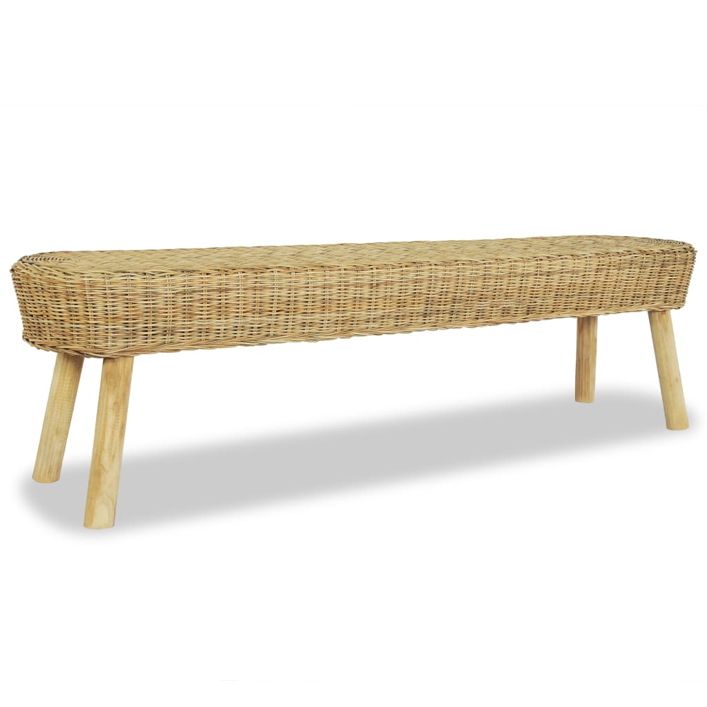 Panca da Ingresso 110x35x45 cm in Rattan Naturale
