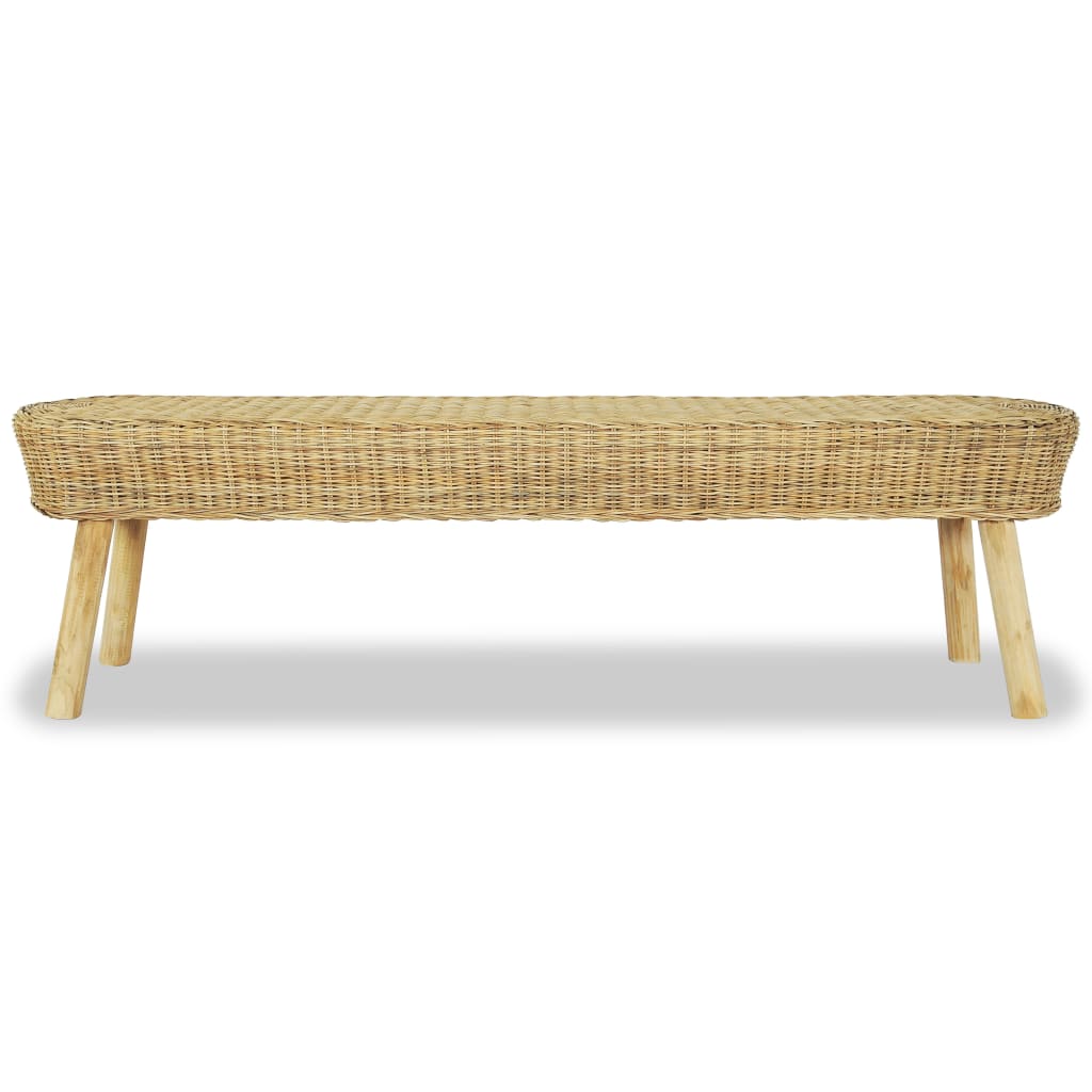 Panca da Ingresso 110x35x45 cm in Rattan Naturale