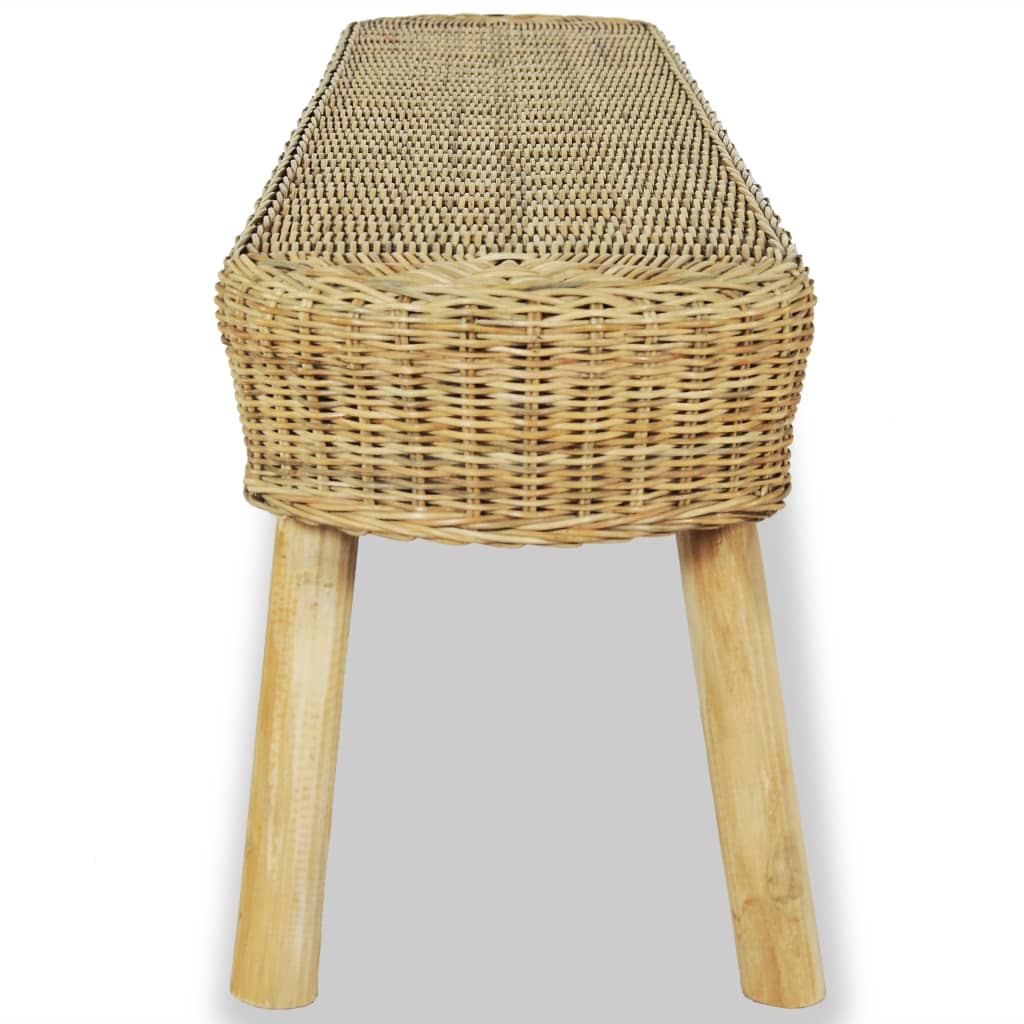 Panca da Ingresso 110x35x45 cm in Rattan Naturale