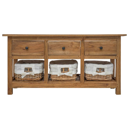 Credenza in Legno Massello di Mogano 100x30x50 cm
