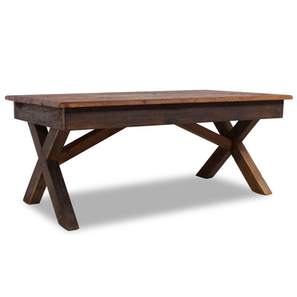 Tavolino in Legno Massello di Recupero Misto 110x60x45 cm