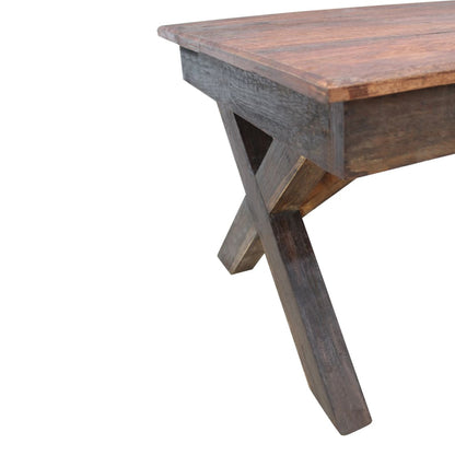 Tavolino in Legno Massello di Recupero Misto 110x60x45 cm