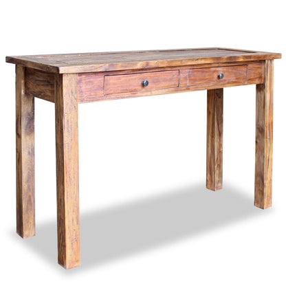 Tavolo Consolle in Legno Massello di Mogano 123x42x75 cm