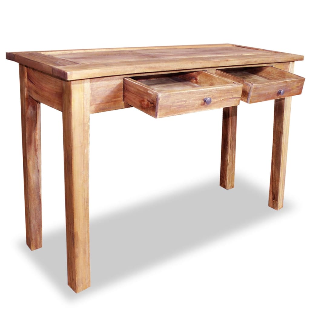 Tavolo Consolle in Legno Massello di Mogano 123x42x75 cm