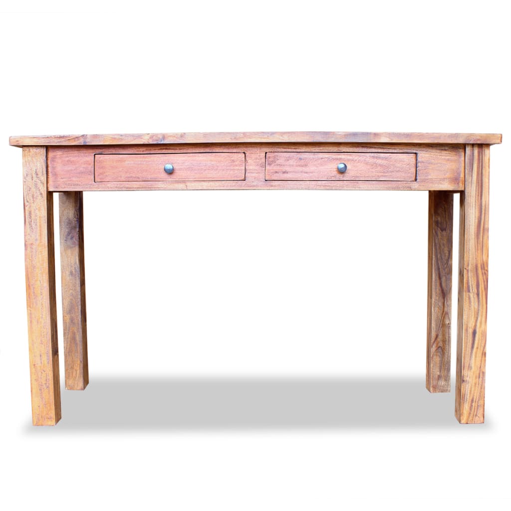 Tavolo Consolle in Legno Massello di Mogano 123x42x75 cm