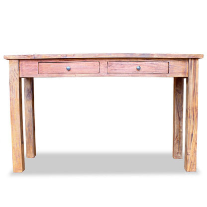 Tavolo Consolle in Legno Massello di Mogano 123x42x75 cm