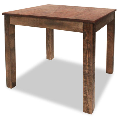 Tavolo da Pranzo in Legno Massello di Recupero Misto 82x80x76cm