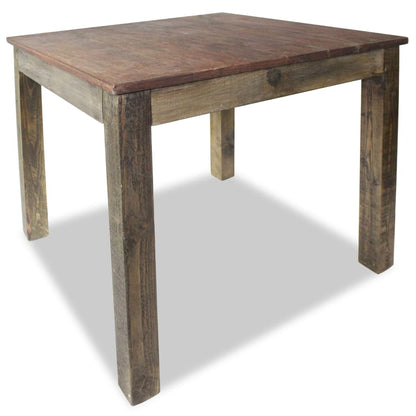 Tavolo da Pranzo in Legno Massello di Recupero Misto 82x80x76cm
