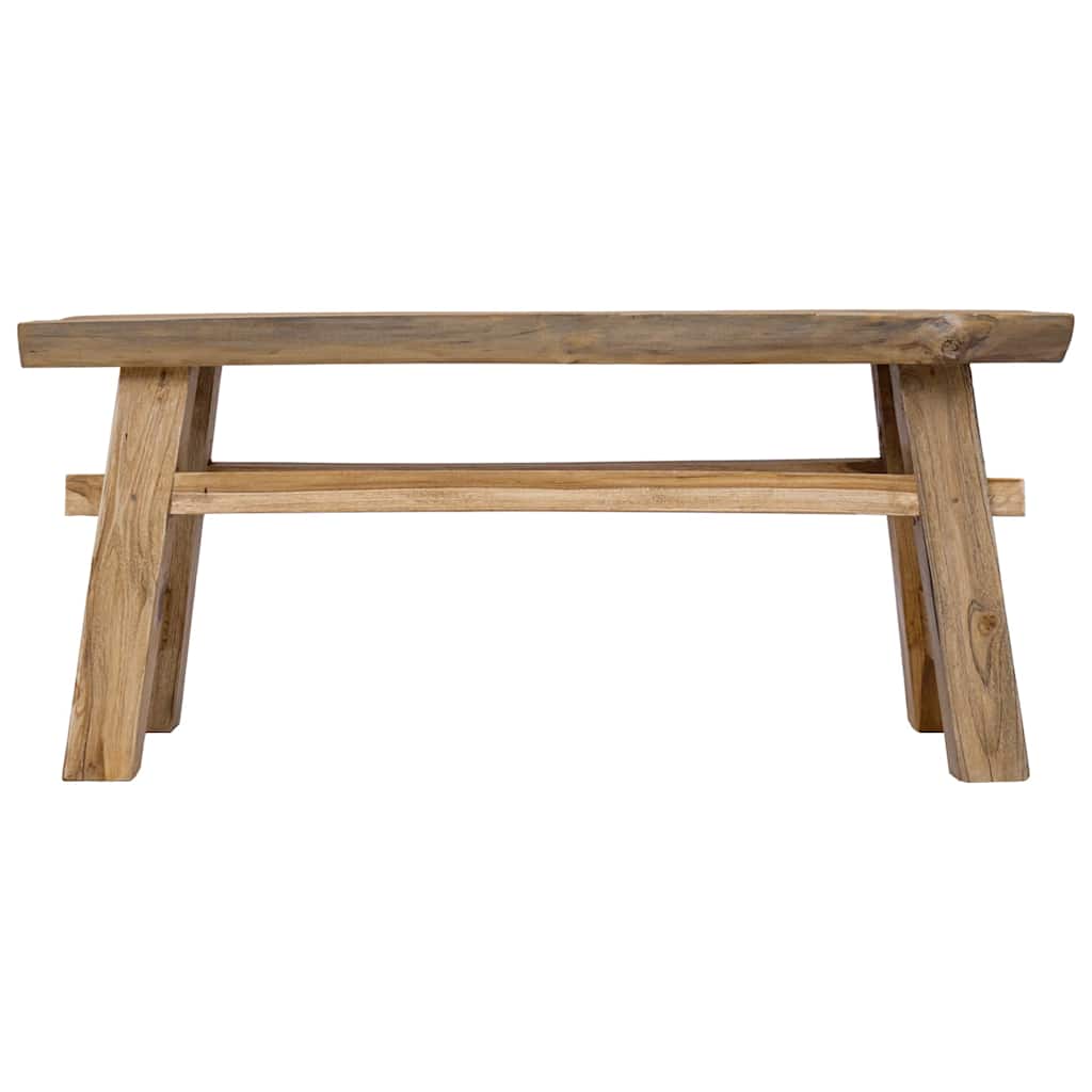 Panca Legno Massello Recupero Misto e Teak Massello 100x28x43cm