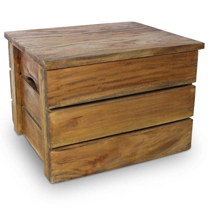 Set di Casse Portaoggetti 2 pz in Legno Massello di Mogano