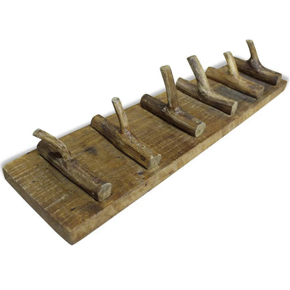 Appendiabiti in Legno di Recupero Misto 60x15 cm