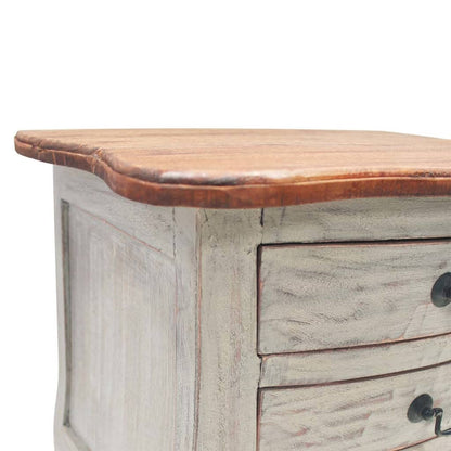 Comodino in Legno Massello di Mogano 48x35x64 cm