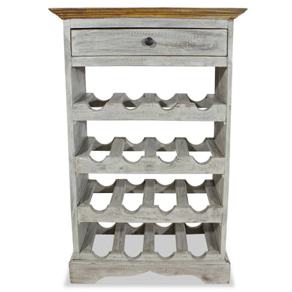 Portavini in Legno Massello di Mogano 55x23x85 cm