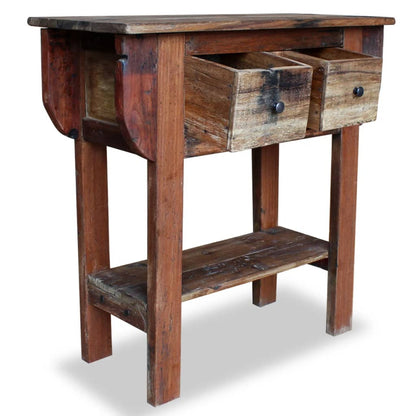 Consolle in Legno di Recupero Misto 80x35x80 cm