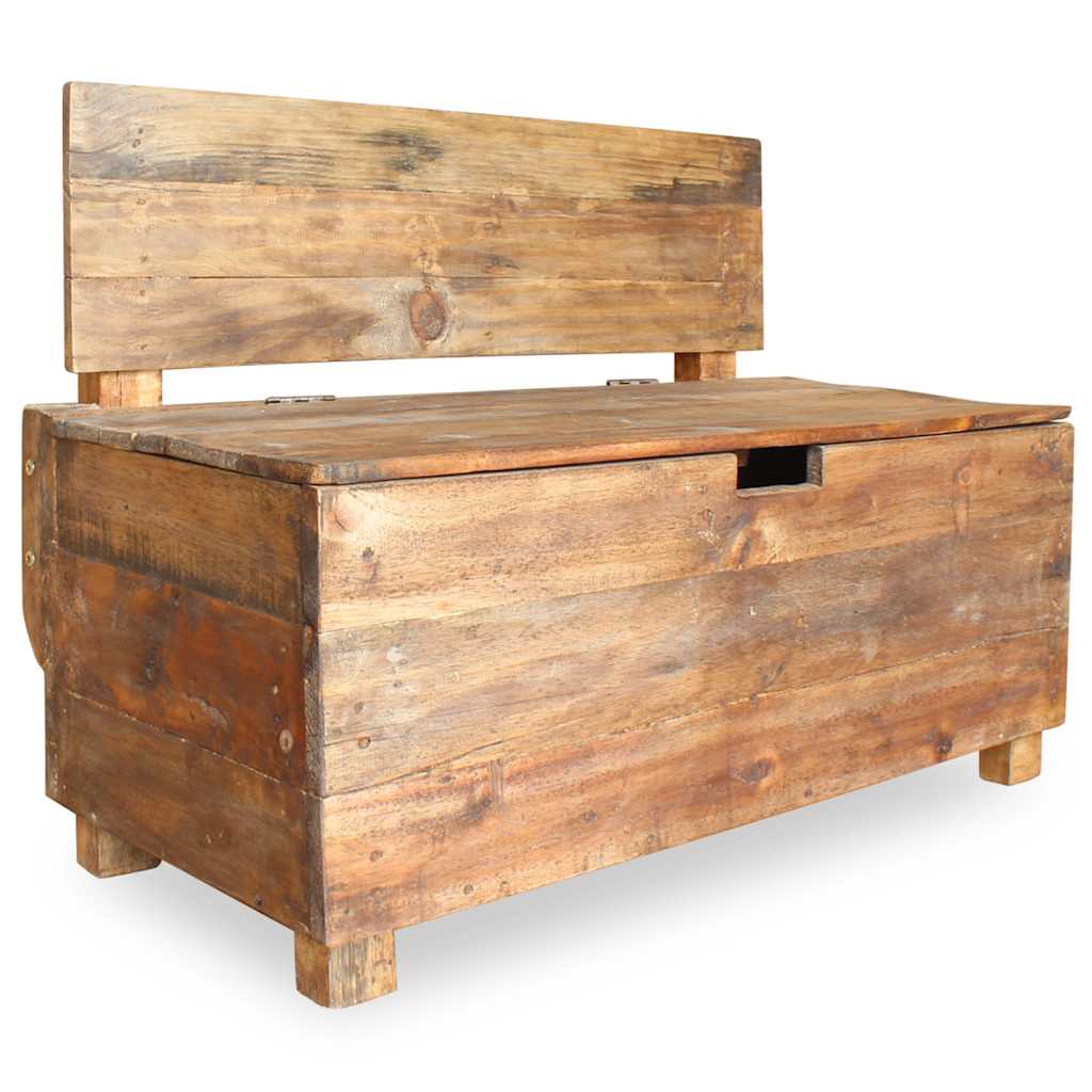 Panca in Legno Massello di Mogano 86x40x60 cm