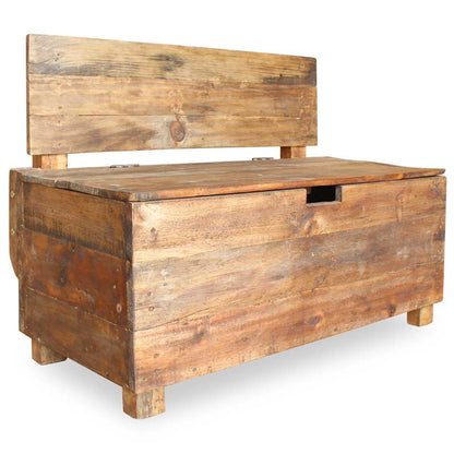 Panca in Legno Massello di Mogano 86x40x60 cm