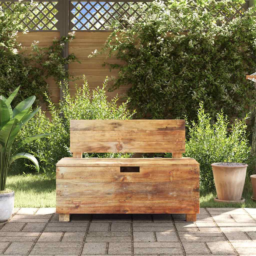 Panca in Legno Massello di Mogano 86x40x60 cm