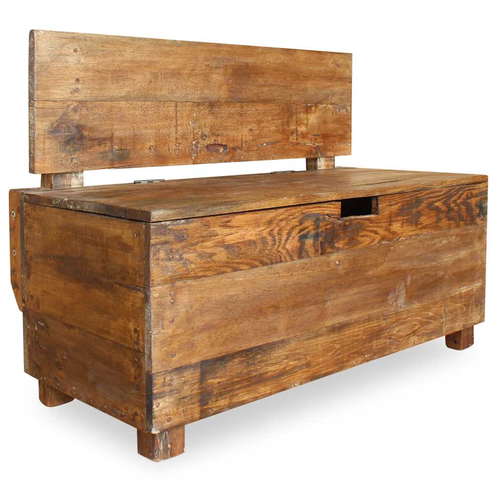 Panca in Legno Massello di Mogano 86x40x60 cm