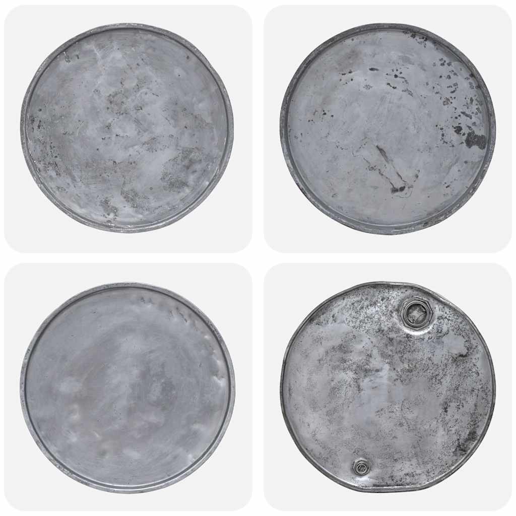 Tavolino da Salotto in Legno di Recupero Misto 60x45cm Argento