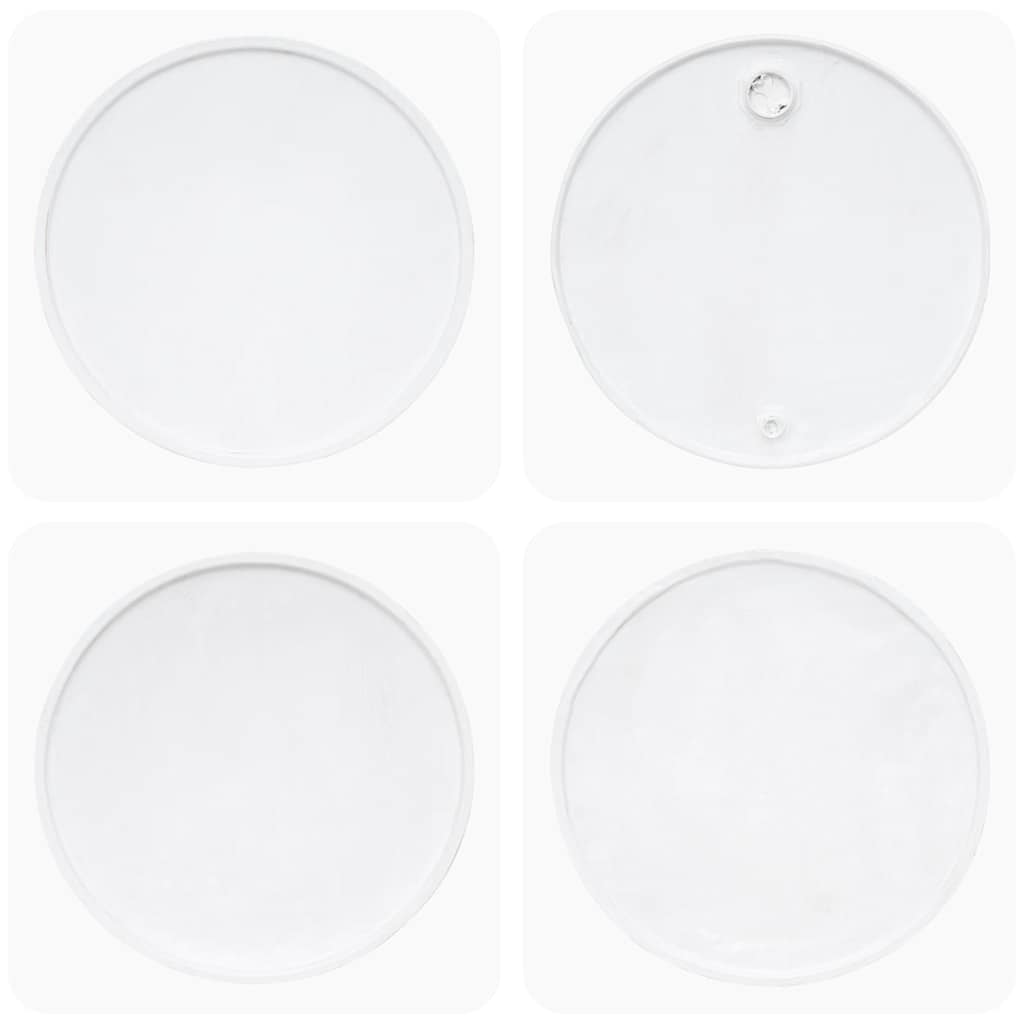 Tavolino da CaffÃƒÂ¨ in Legno Massello Recuperato 60x45 cm Bianco