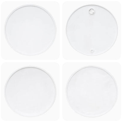 Tavolino da CaffÃƒÂ¨ in Legno Massello Recuperato 60x45 cm Bianco