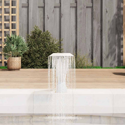 Fontana per Piscina in Acciaio Inossidabile 64x30x52 cm Argento