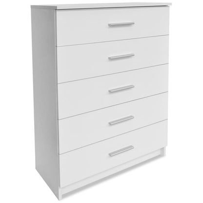 Mobile Contenitore in Legno Multistrato 71x35x106 cm Bianco