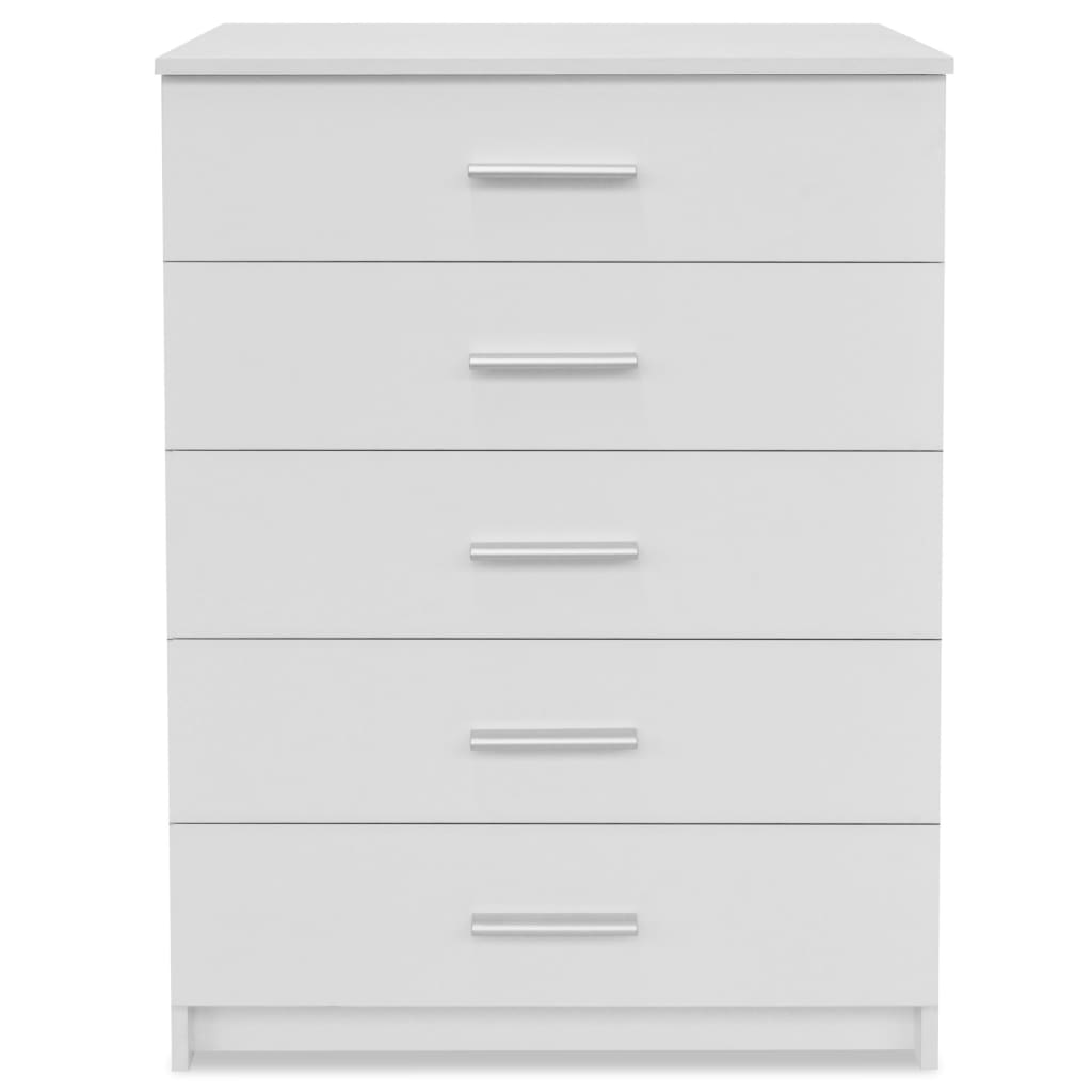Mobile Contenitore in Legno Multistrato 71x35x106 cm Bianco
