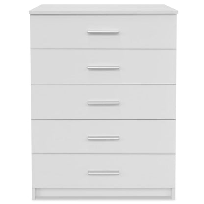 Mobile Contenitore in Legno Multistrato 71x35x106 cm Bianco