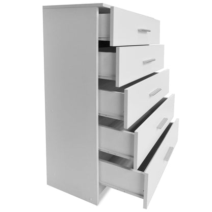 Mobile Contenitore in Legno Multistrato 71x35x106 cm Bianco