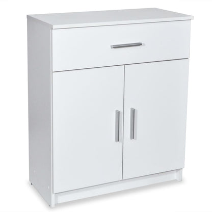Credenza in Legno Multistrato 71x35x88 cm Bianca