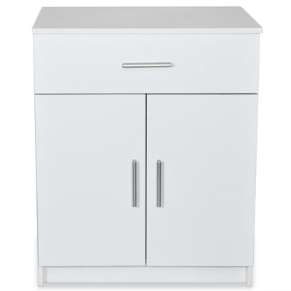 Credenza in Legno Multistrato 71x35x88 cm Bianca