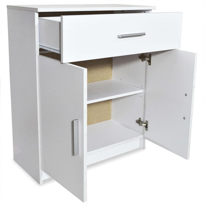 Credenza in Legno Multistrato 71x35x88 cm Bianca