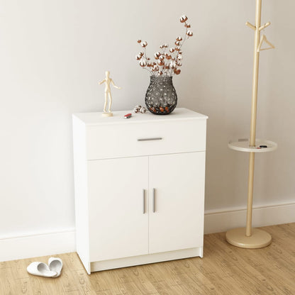 Credenza in Legno Multistrato 71x35x88 cm Bianca