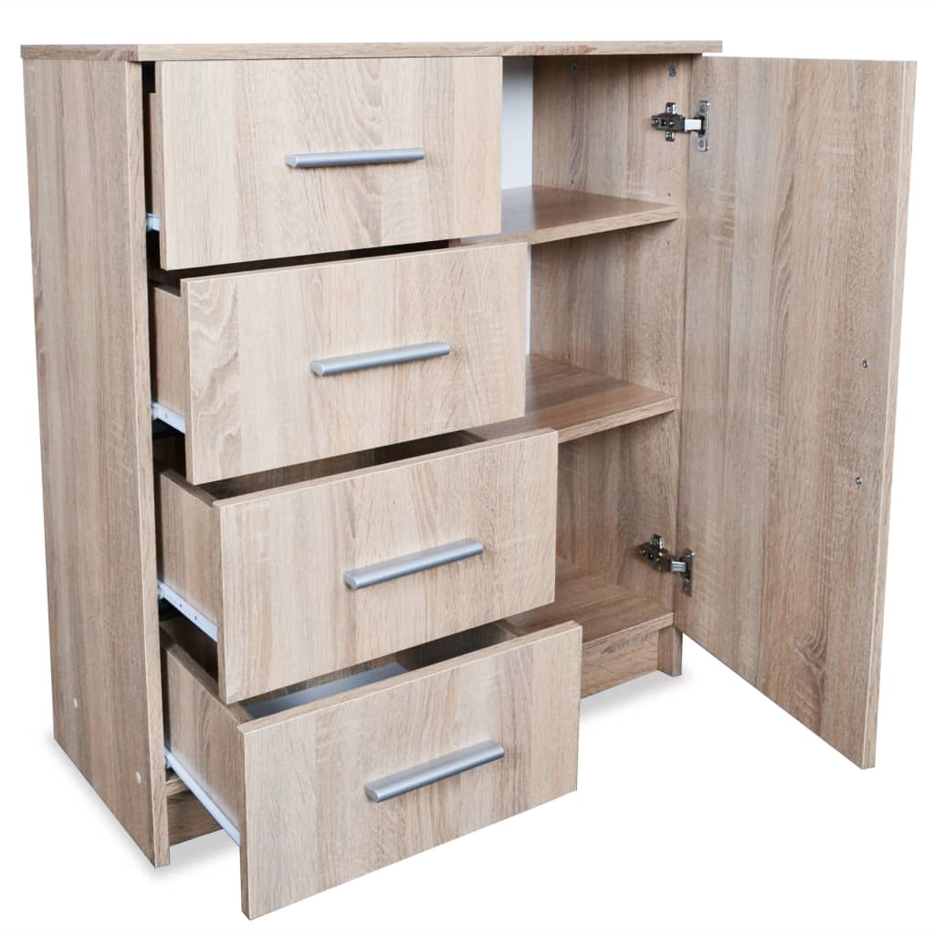 Credenza in Legno Multistrato 79x35x88 cm Rovere