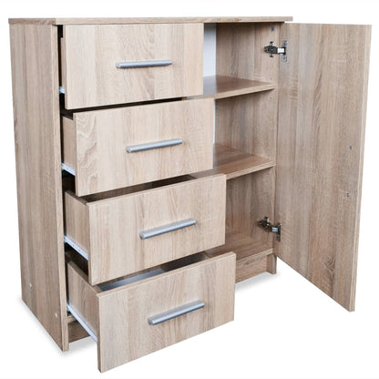 Credenza in Legno Multistrato 79x35x88 cm Rovere