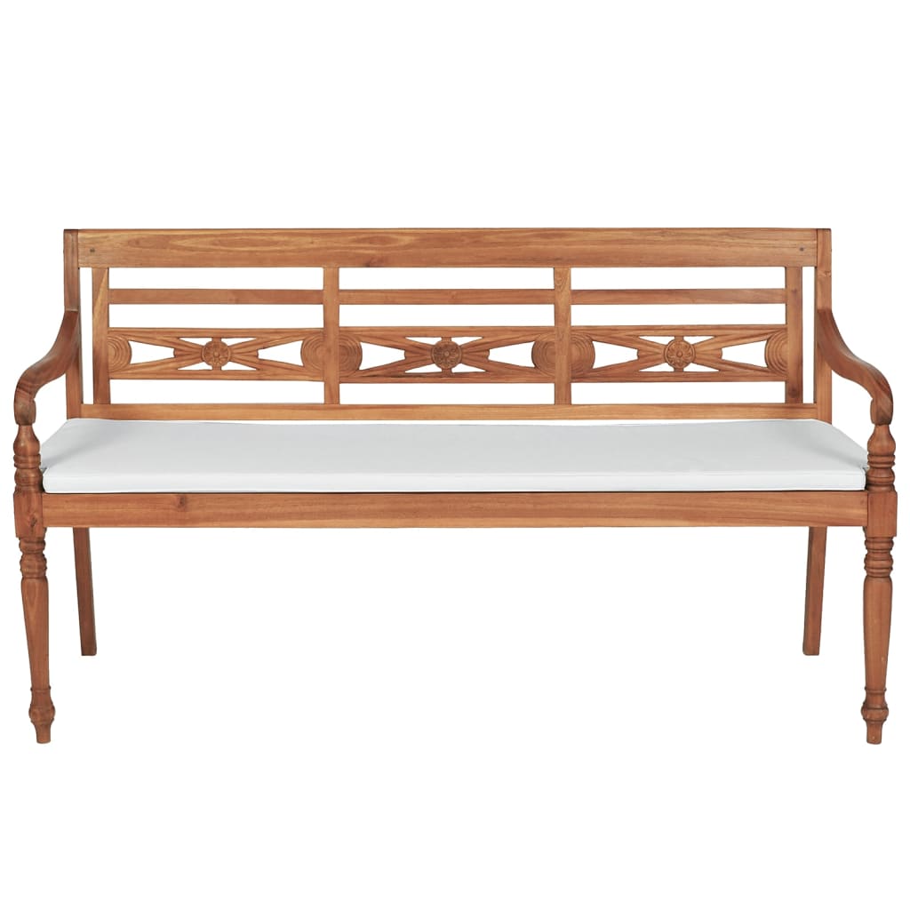Panchina Batavia con Cuscini 150 cm in Teak