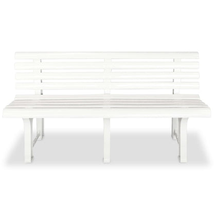 Panchina da Giardino 145,5 cm in Plastica Bianca