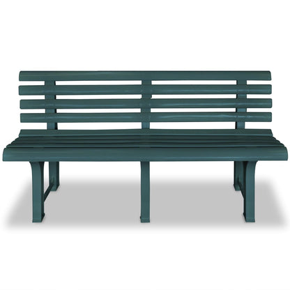 Panchina da Giardino 145,5 cm in Plastica Verde