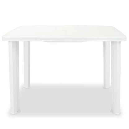 Tavolo da Giardino Bianco 101x68x72 cm in Plastica