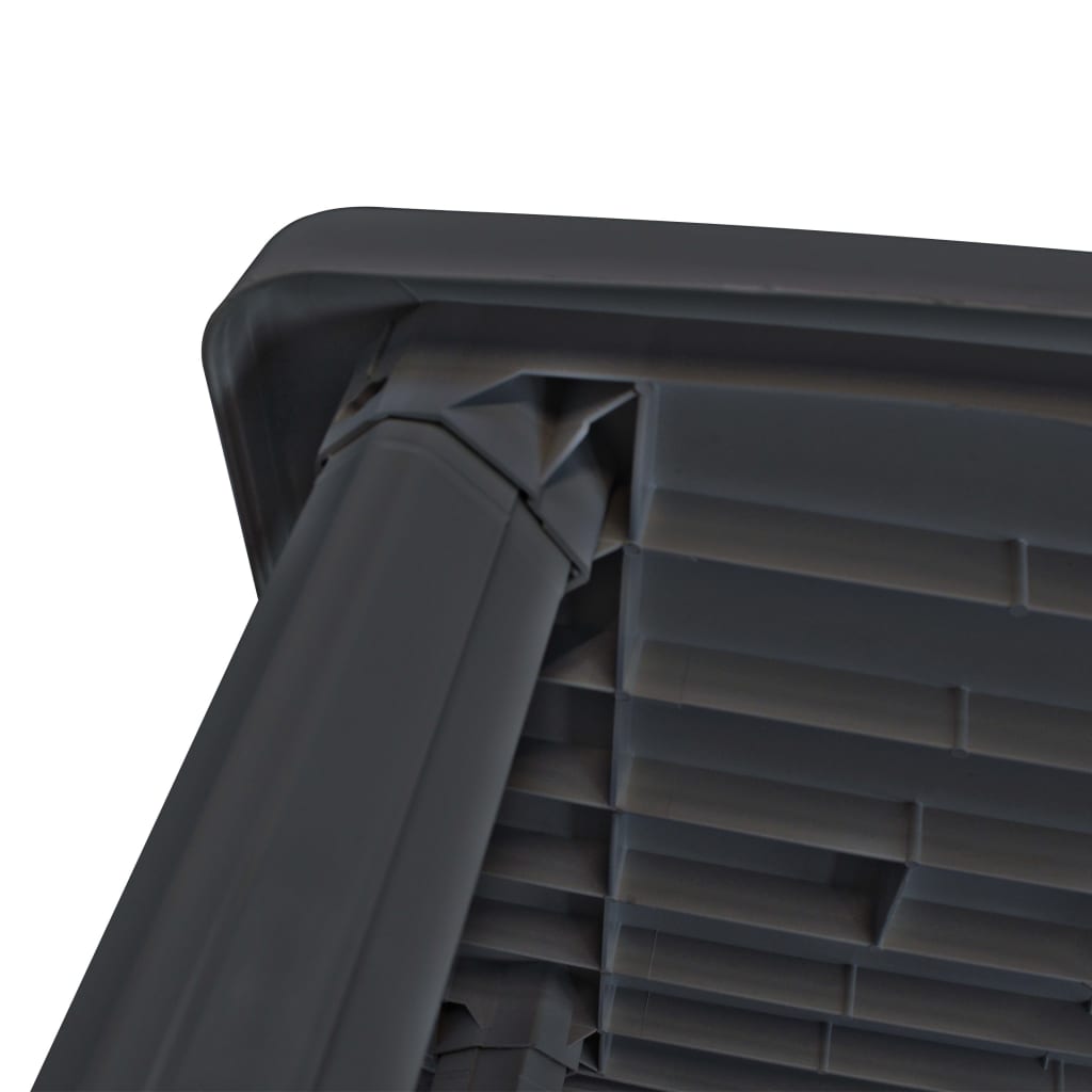 Tavolo da Giardino Antracite 101x68x72 cm in Plastica