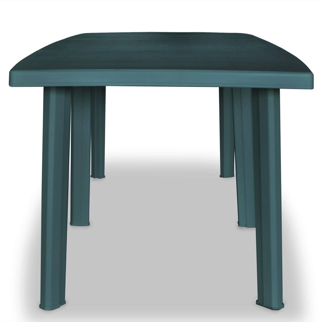 Tavolo da Giardino Verde 210x96x72 cm in Plastica